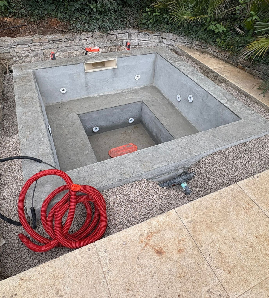 Construction d&rsquo;un spa en béton
